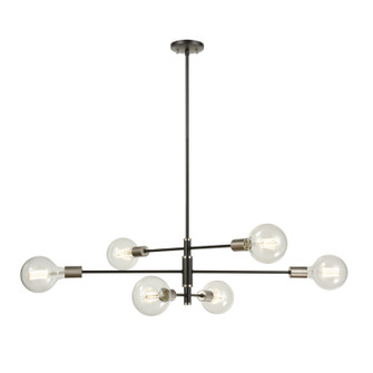 Lake Loft Six Light Pendant in Platinum And Graphite (214|DVP41102PL+GR)