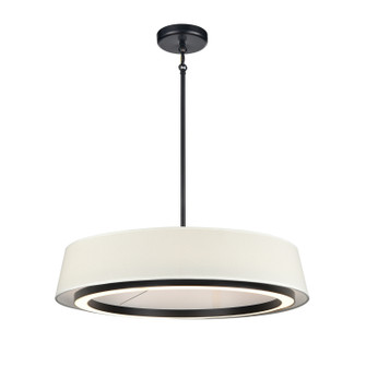 Celene Cct LED Pendant in Ebony With Natural Linen Shade (214|DVP41024EB-LIN-CCT)