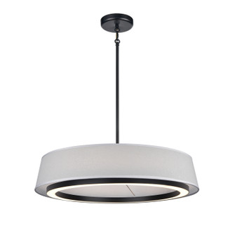 Celene Cct LED Pendant in Ebony With Grey Linen Shade (214|DVP41024EB-GY-CCT)