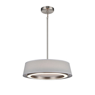 Celene Cct LED Pendant in Satin Nickel With Grey Linen Shade (214|DVP41008SN-GY-CCT)