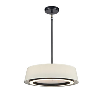 Celene Cct LED Pendant in Ebony With Natural Linen Shade (214|DVP41008EB-LIN-CCT)