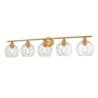 Andromeda Five Light Vanity in Brass With Clear Glass (214|DVP34755BR-CL)