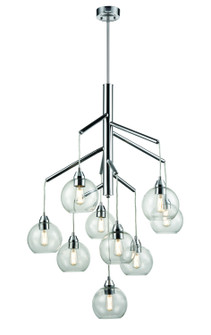 Andromeda Nine Light Foyer Pendant in Chrome With Clear Glass (214|DVP34749CH-CL)