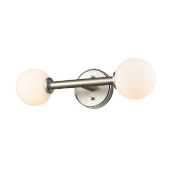 Alouette Two Light Vanity in Chrome And Buffed Nickel With Half Opal Glass (214|DVP34599CH+BN-OP)