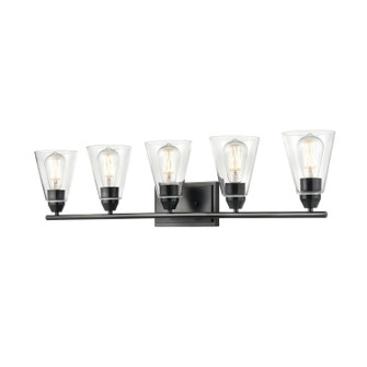 Louisbourg Five Light Vanity in Ebony With Clear Glass (214|DVP34355EB-CL)