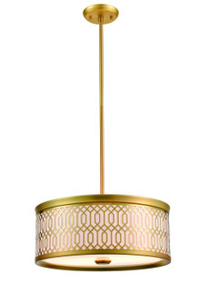 Tortona Two Light Pendant in Venetian Brass With Sateen White Shade (214|DVP33920VBR-SW)