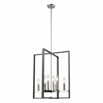 Blairmore Eight Light Foyer Pendant in Satin Nickel And Graphite With Clear Glass (214|DVP30249SN+GR-CL)