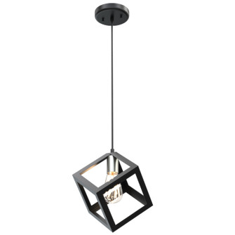 Polygon One Light Pendant in Satin Nickel And Graphite (214|DVP29519SN/GR)