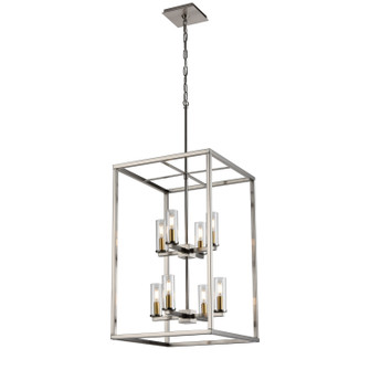 Sambre Eight Light Foyer Pendant in Multiple Finishes And Graphite With Clear Glass (214|DVP28148MF+BN-CL)