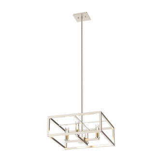 Sambre Four Light Pendant in Multiple Finishes And Buffed Nickel With Clear Glass (214|DVP28120MF+BN-CL)