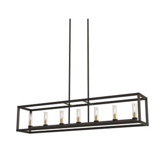 Sambre Seven Light Linear Pendant in Multiple Finishes And Graphite With Clear Glass (214|DVP28104MF/GR-CL)