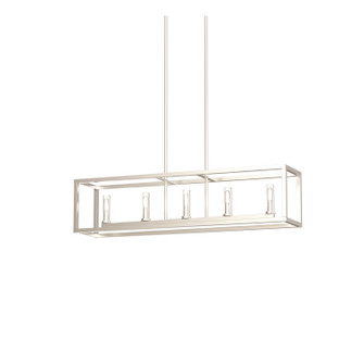 Sambre Five Light Linear Pendant in Multiple Finishes And Buffed Nickel With Clear Glass (214|DVP28102MF+BN-CL)