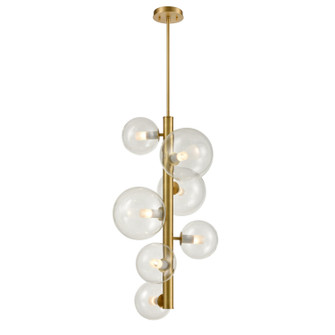 Courcelette Seven Light Foyer Pendant in Venetian Brass With Clear Glass (214|DVP27049VBR-CL)