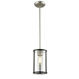 Downtown One Light Pendant in Buffed Nickel And Graphite With Clear Glass (214|DVP25421BN/GR-CL)