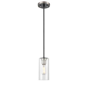 Barker One Light Mini-Pendant in Satin Nickel And Graphite With Clear Glass (214|DVP24721SN+GR-CL)