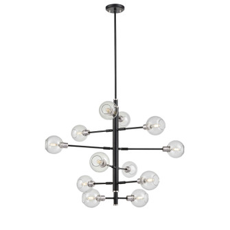 Ocean Drive 12 Light Foyer Pendant in Satin Nickel And Graphite With Clear Glass (214|DVP20849SN+GR-CL)