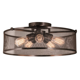 Gastown Five Light Semi-Flush Mount in Graphite Net (214|DVP15718GR-N)