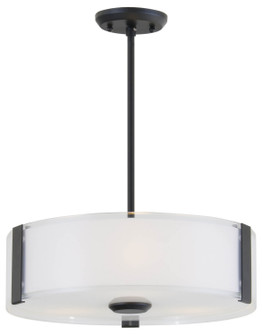 Zurich Three Light Pendant in Graphite With Silk Screened Opal Glass (214|DVP14506GR-SSOP)
