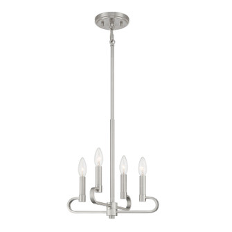 Summit Four Light Chandelier Convertible in Brushed Nickel (43|D269C-4CH-BN)