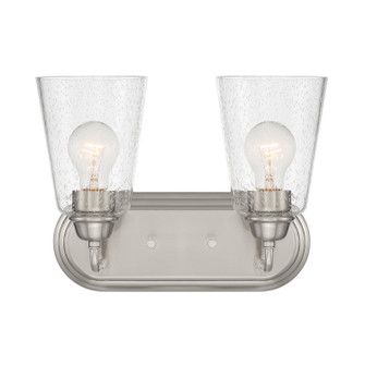 Zane Two Light Vanity in Brushed Nickel (43|D241M-2B-BN)