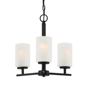 Carmine Three Light Chandelier in Matte Black (43|D239M-3CH-MB)