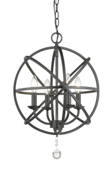 Tull Four Light Chandelier in Matte Black (224|458-16MB)