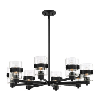 Midnight LA Eight Light Chandelier in Matte Black (43|D222M-8CH-MB)