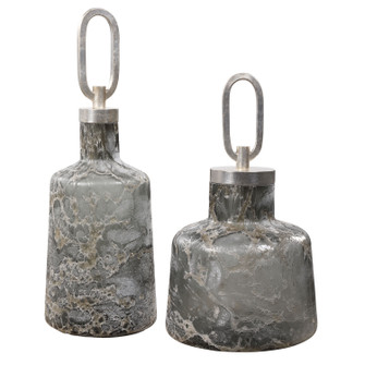 Storm Bottles, S/2 in Charcoal, Taupe, And Silver (52|17840)