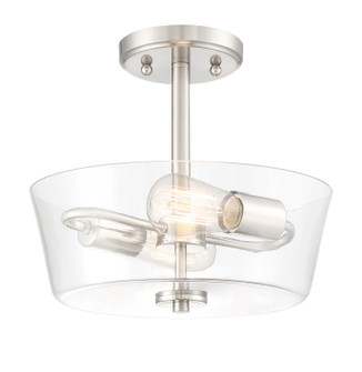 Westin Two Light Semi-Flush Mount in Satin Platinum (43|95711-SP)