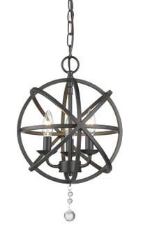 Tull Three Light Chandelier in Matte Black (224|458-12MB)