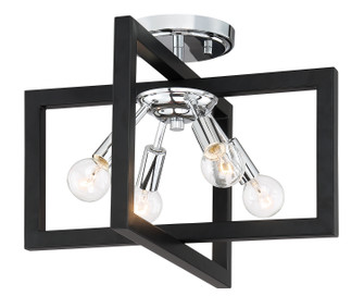 Xander Four Light Semi-Flush Mount in Chrome (43|92811-CH)