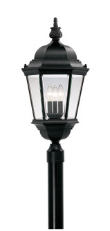 Builder Cast Aluminum Three Light Post Lantern in Black (43|2956-BK)