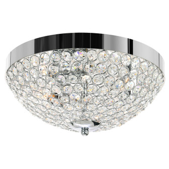 Globe Three Light Flush Mount in Chrome (401|QS8357C12C)