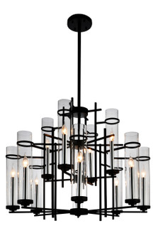 Sierra 12 Light Chandelier in Black (401|9827P38-12-101)