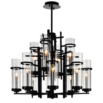 Sierra 12 Light Chandelier in Black (401|9827P30-12-101-A)