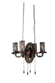 Manchi Four Light Chandelier in Rust (401|9722P25-4-211)