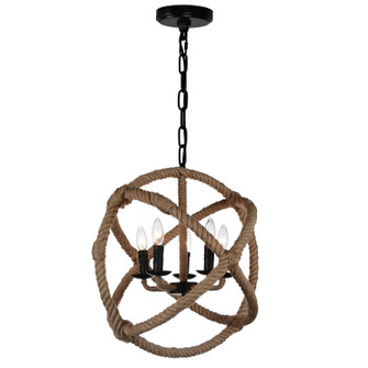 Padma Five Light Chandelier in Black (401|9706P21-5-101)