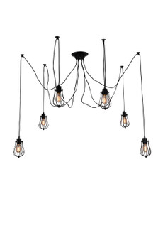 Tomaso Six Light Pendant in Black (401|9610P28-6-101)