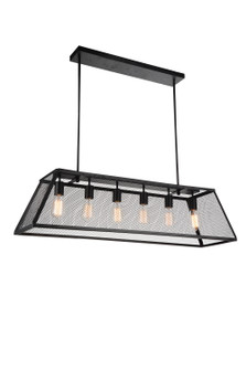 Macleay Six Light Chandelier in Black (401|9601P42-6-101-A)