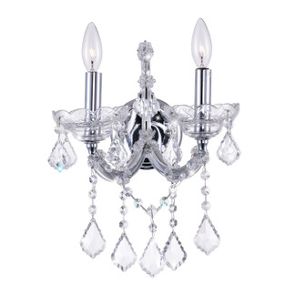 Maria Theresa Two Light Wall Sconce in Chrome (401|8397W12C-2(Clear))