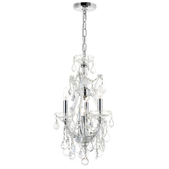 Maria Theresa Four Light Mini Chandelier in Chrome (401|8311P12C-3)
