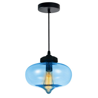 Glass One Light Mini Pendant in Black (401|5570P11 - Blue)