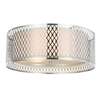 Mikayla Three Light Flush Mount in Satin Nickel (401|5555C17SN)