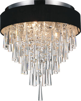 Franca Four Light Flush Mount in Black (401|5523C16C (Black))