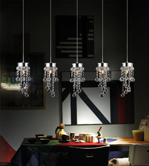 Monica Five Light Pendant in Chrome (401|5072P36C-RC)