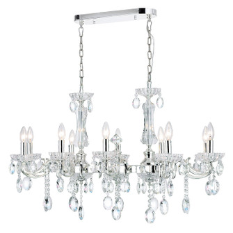 Flawless Ten Light Chandelier in Chrome (401|2016P37C-10)