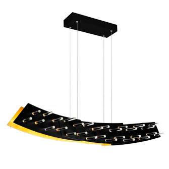 Gondola LED Chandelier in Black & Satin Gold (401|1244P40-101)