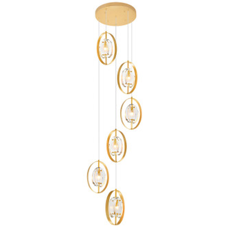 Iris Six Light Pendant in Sun Gold (401|1224P21-6-625)