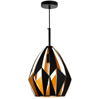 Oxide One Light Pendant in Black & Copper (401|1114P12-1-271)