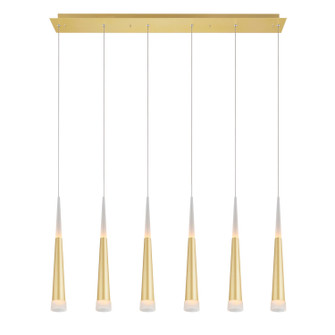 Andes LED Pool Table Light in Satin Gold (401|1103P40-6-602)